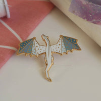 Blue and White Dragon Enamel Pin