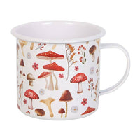 Mushroom Print Enamel Style Mug