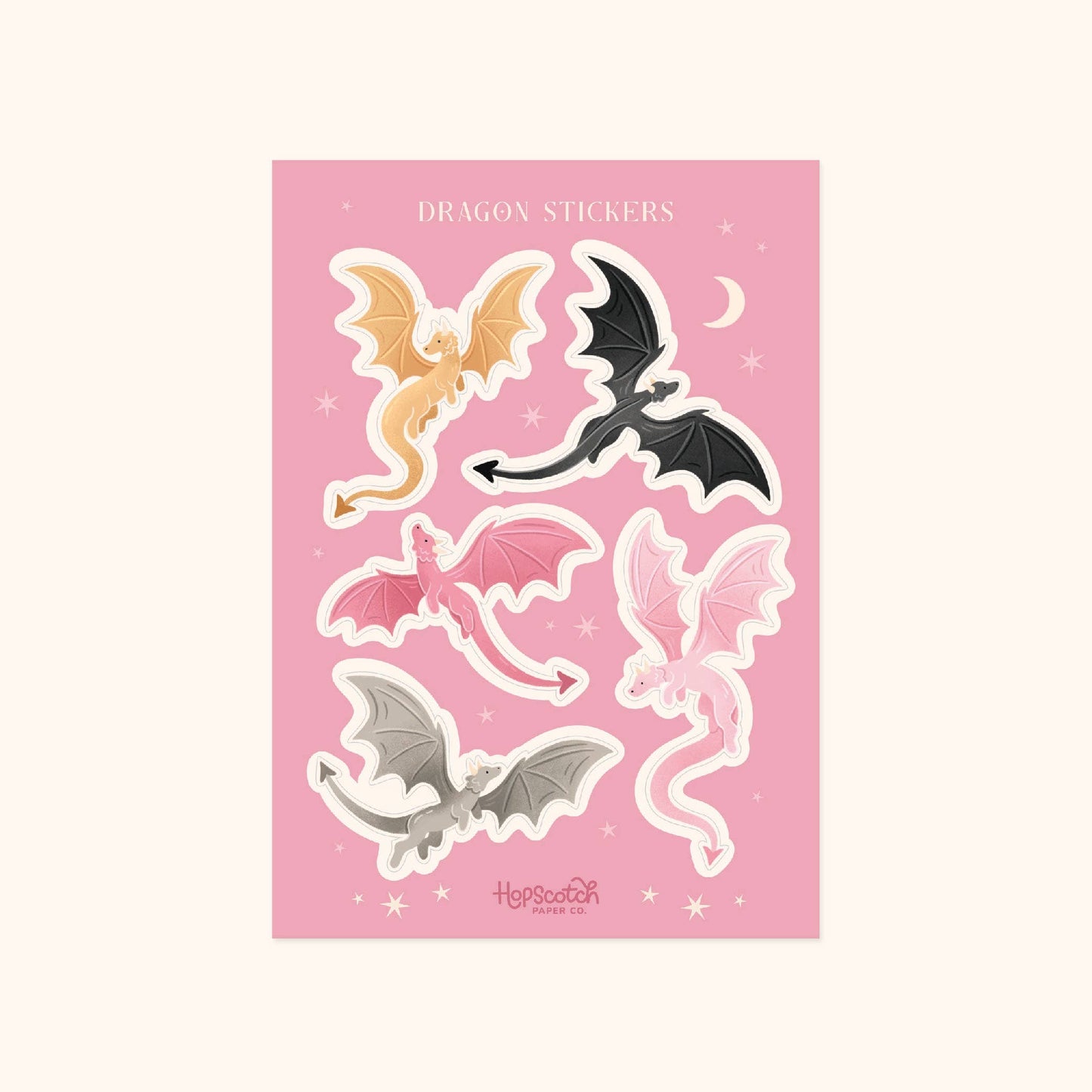 Dragon Sticker Sheet - Fantasy Book & Journaling Gifts
