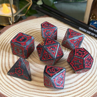 Giant Castle Dice 7 Piece Acrylic Poly Dice Set - The Wandering Satchel