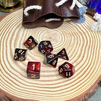 Glitter Double Colours 7 Piece Poly Dice Set - The Wandering Satchel