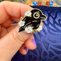 Gold Crow Enamel Pins - The Wandering Satchel