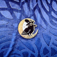 Gold Crow Enamel Pins - The Wandering Satchel