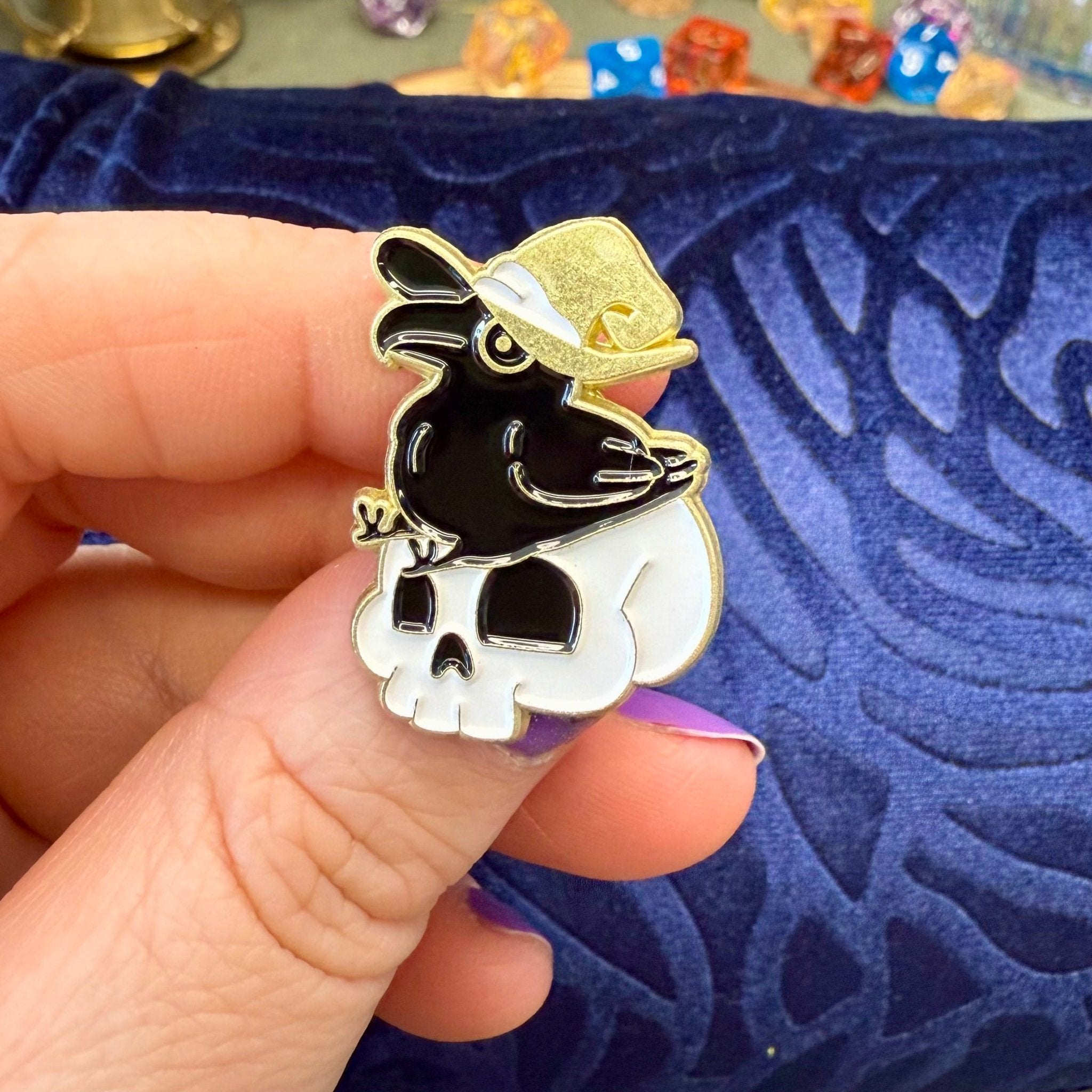 Gold Crow Enamel Pins - The Wandering Satchel