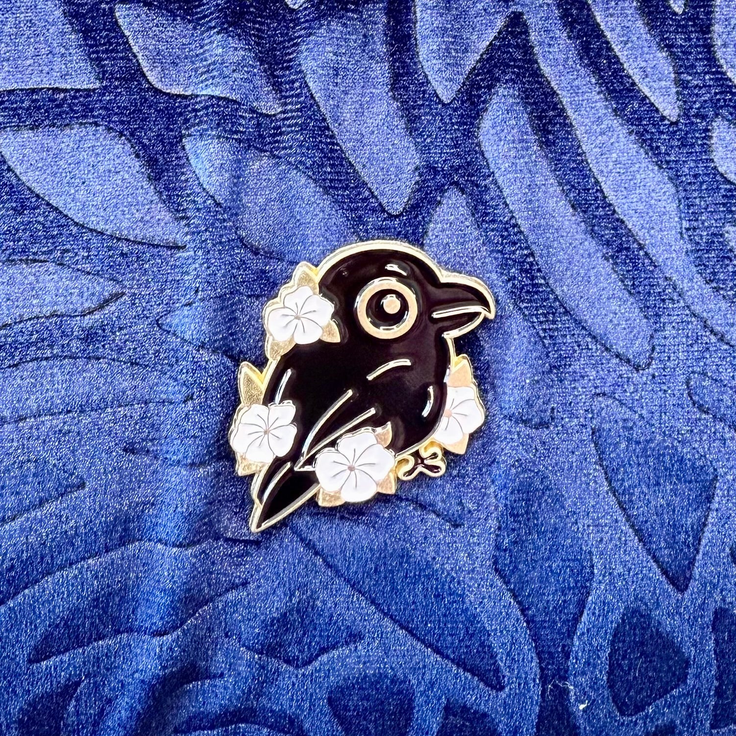 Gold Crow Enamel Pins - The Wandering Satchel