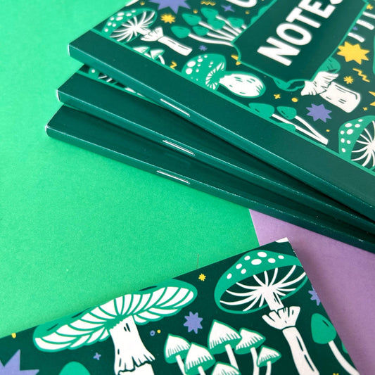 Green Mushroom Notebook - The Wandering Satchel