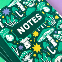 Green Mushroom Notebook - The Wandering Satchel