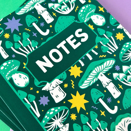 Green Mushroom Notebook - The Wandering Satchel