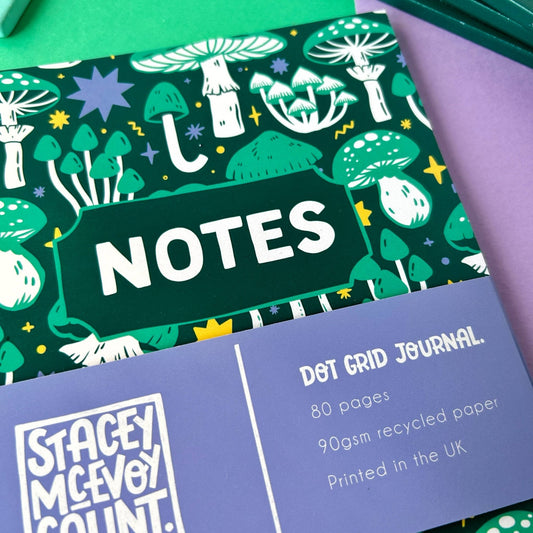 Green Mushroom Notebook - The Wandering Satchel