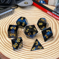 Layered Glitter 7 Piece Resin Poly Dice Set - The Wandering Satchel