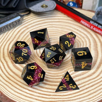 Layered Glitter 7 Piece Resin Poly Dice Set - The Wandering Satchel