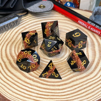 Layered Glitter 7 Piece Resin Poly Dice Set - The Wandering Satchel