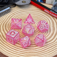 Magic Circle Wayfinder 7 Piece Resin Poly Dice Set - The Wandering Satchel