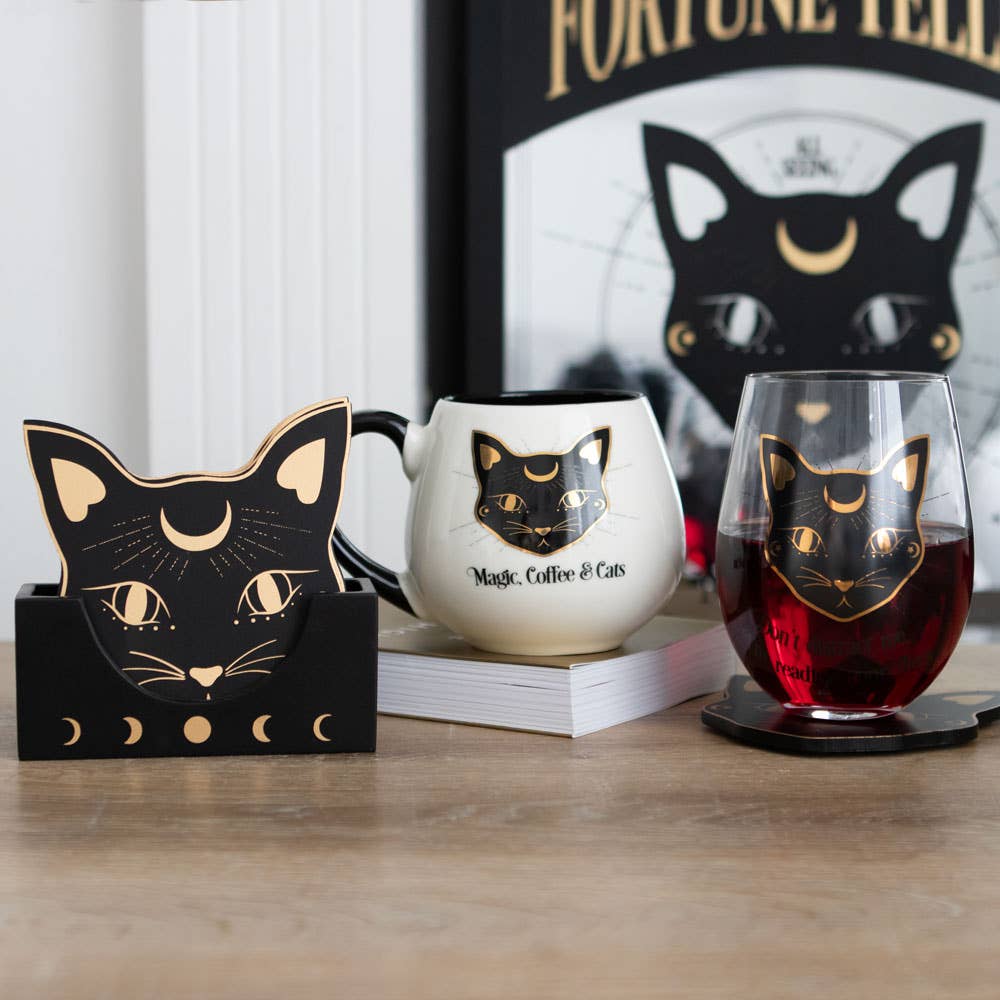 Magic, Coffee & Cats Rounded Mug - The Wandering Satchel
