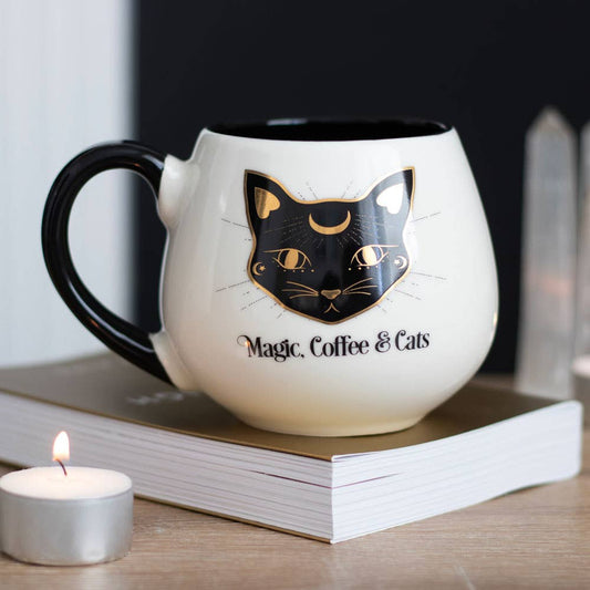 Magic, Coffee & Cats Rounded Mug - The Wandering Satchel