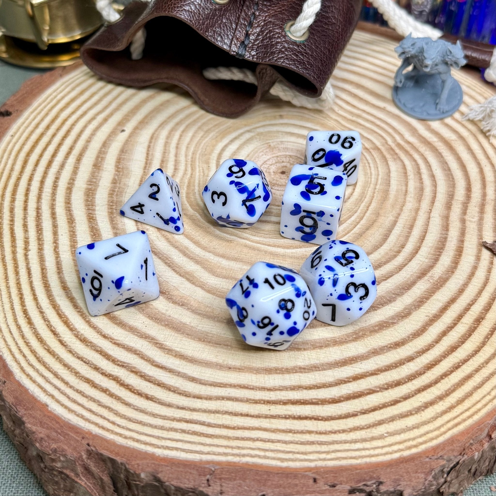 Paint Splatter 7 Piece Poly Dice Set - The Wandering Satchel