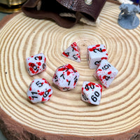 Paint Splatter 7 Piece Poly Dice Set - The Wandering Satchel