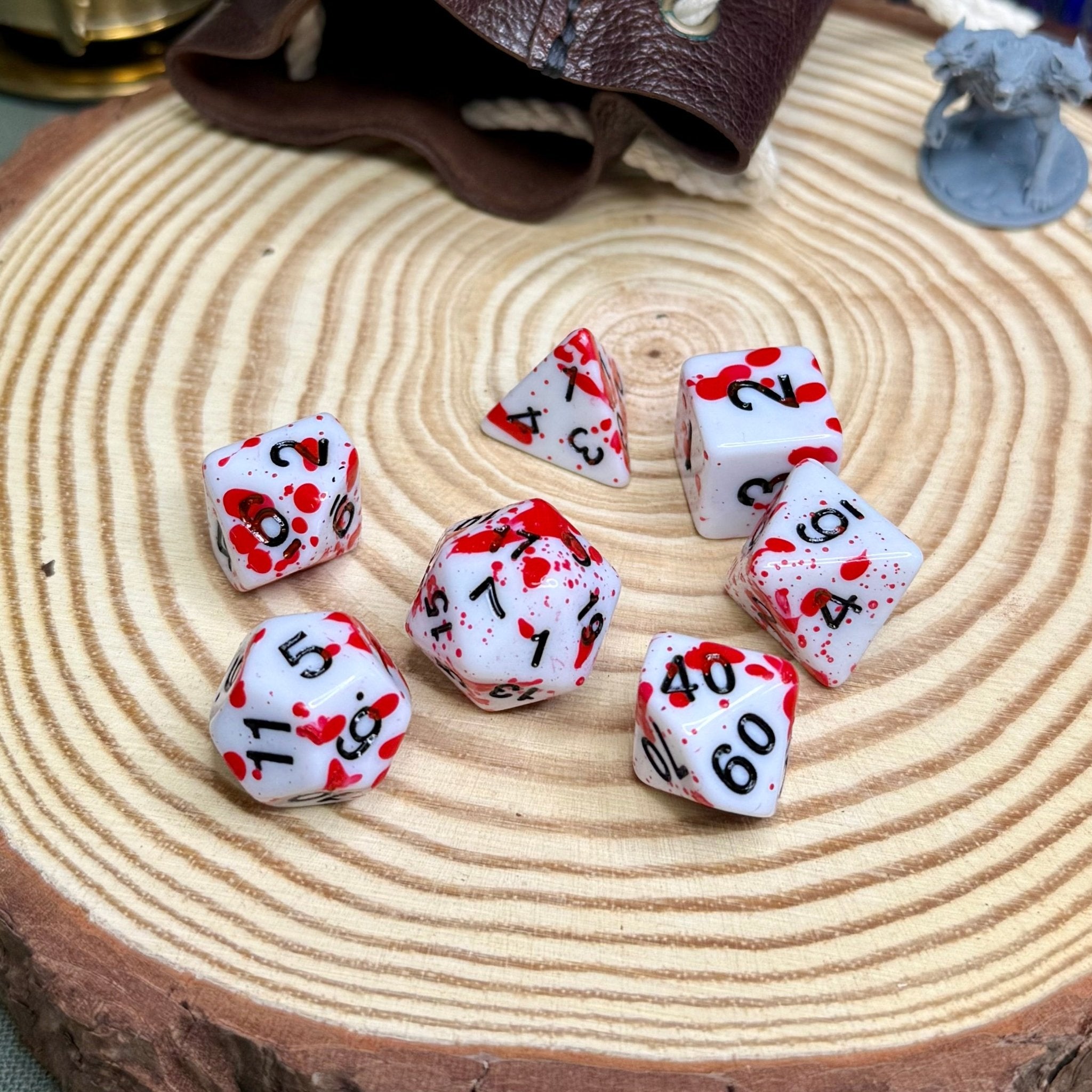 Paint Splatter 7 Piece Poly Dice Set - The Wandering Satchel