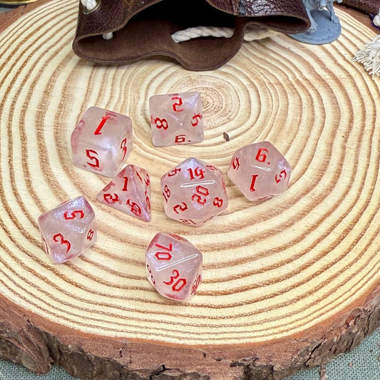 Pearly White 7 Piece Poly Dice Set - The Wandering Satchel