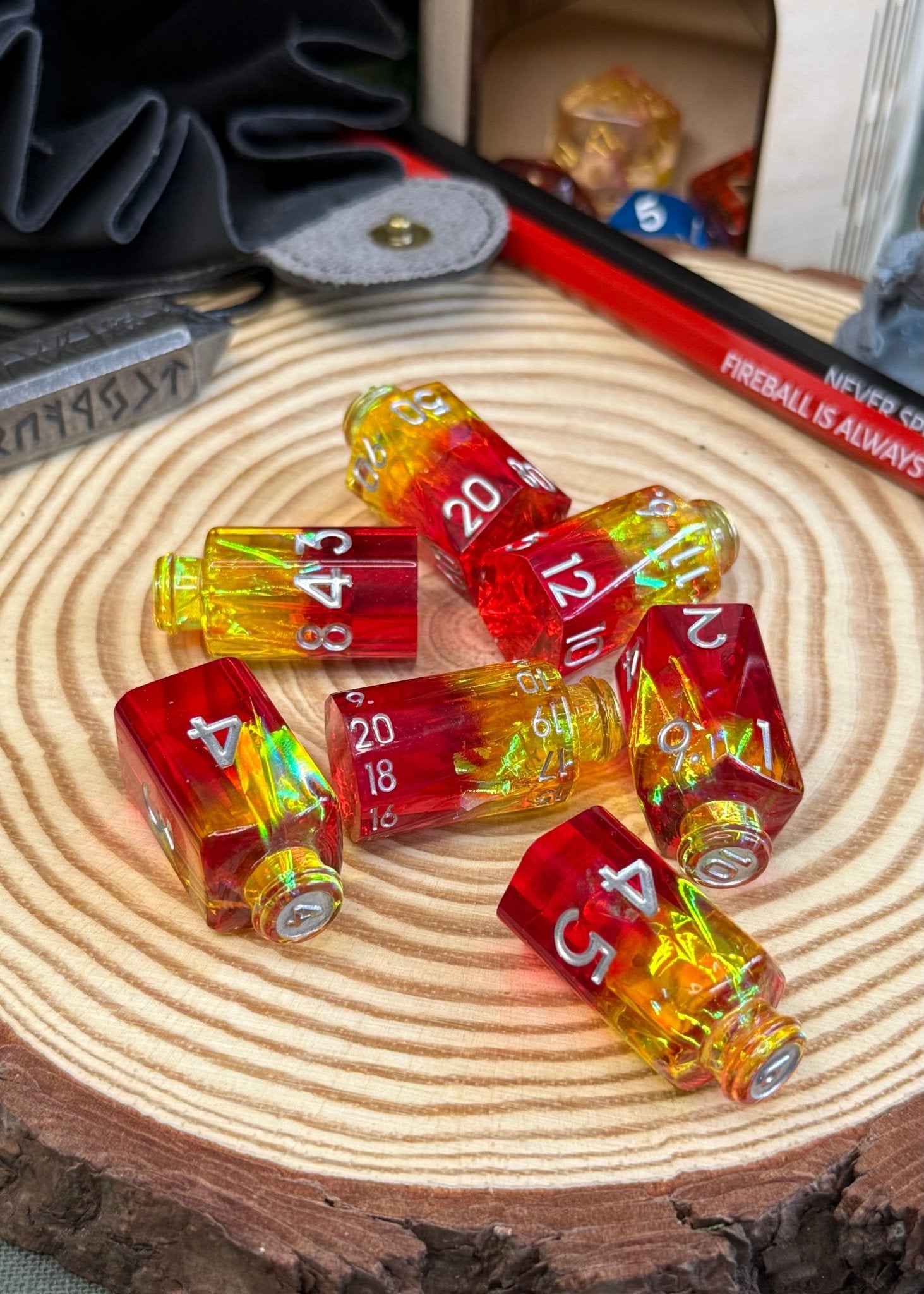 Potion Bottle 7 Piece Resin Poly Dice Set - The Wandering Satchel