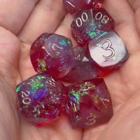 Gem Cut Style 7 Piece Resin Poly Dice Set