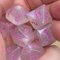 Pearly White 7 Piece Acrylic Poly Dice Set