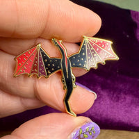 Purple and Black Dragon Enamel Pin - The Wandering Satchel