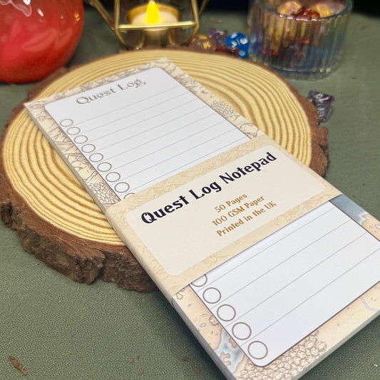 Quest Log Notepad - The Wandering Satchel