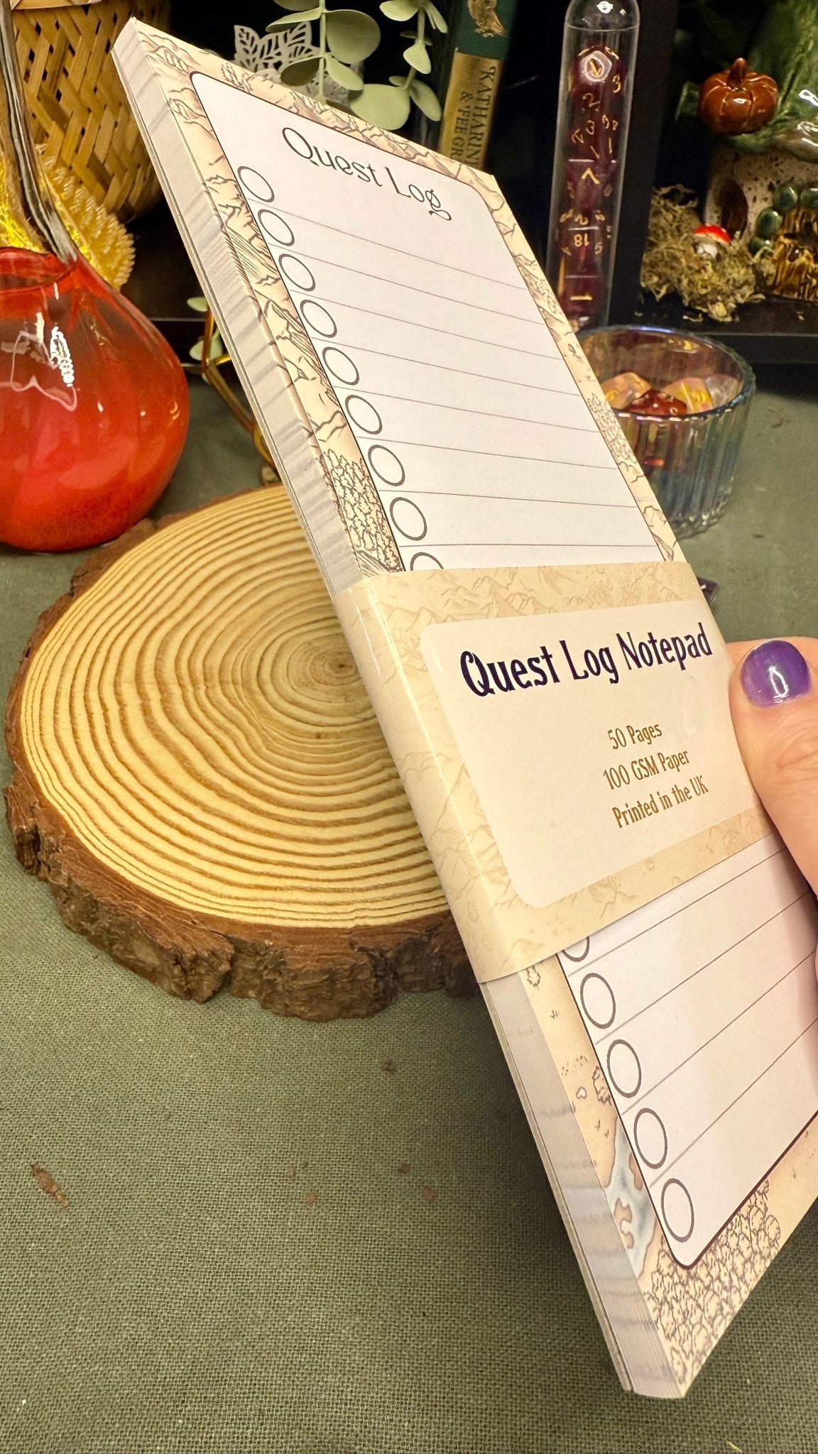 Quest Log Notepad - The Wandering Satchel