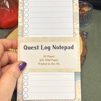 Quest Log Notepad - The Wandering Satchel