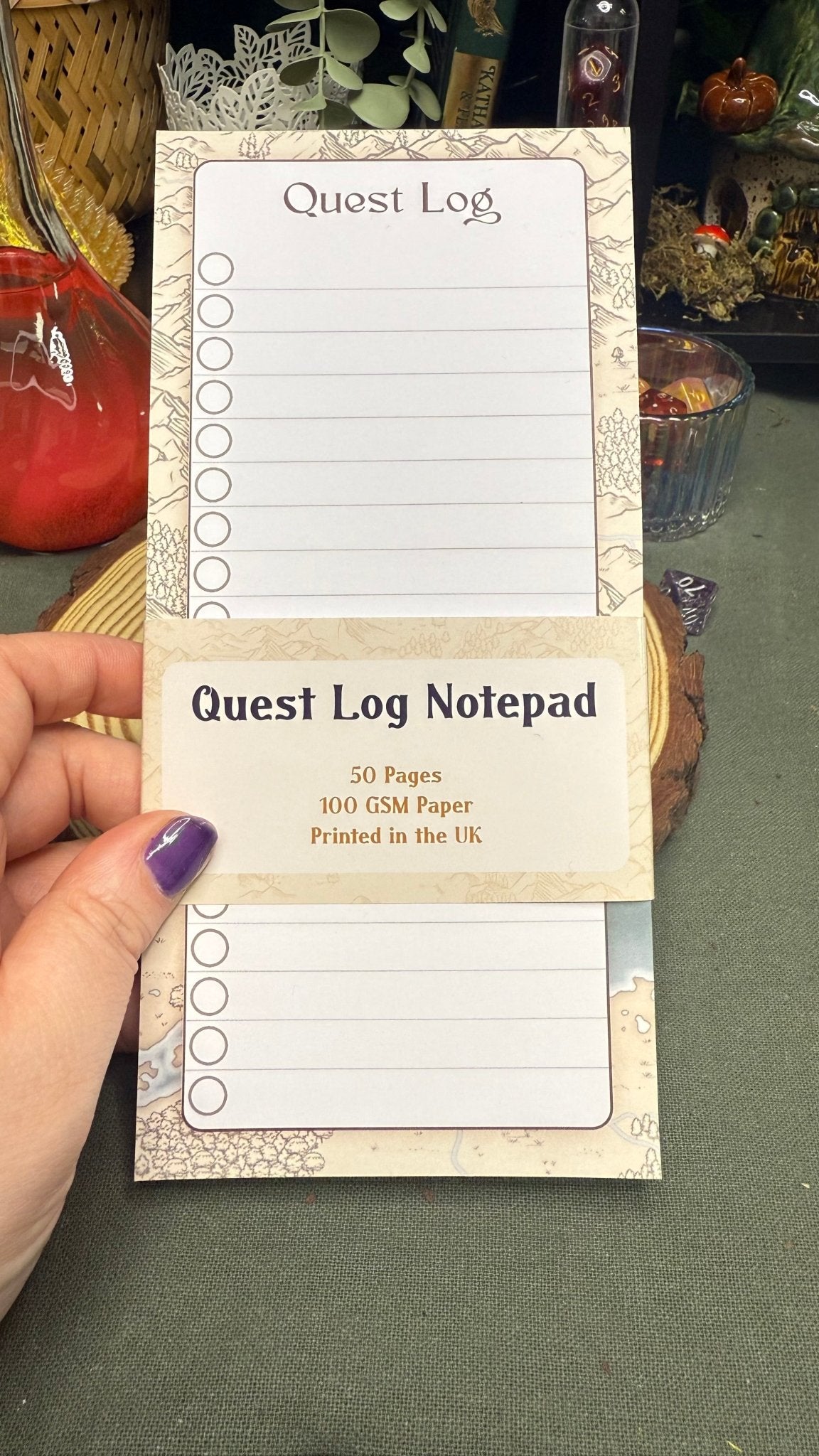Quest Log Notepad - The Wandering Satchel