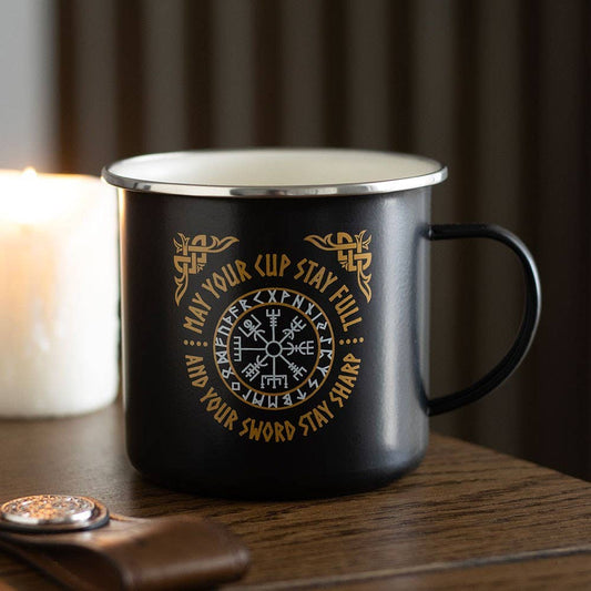 Viking Compass Enamel Mug - The Wandering Satchel