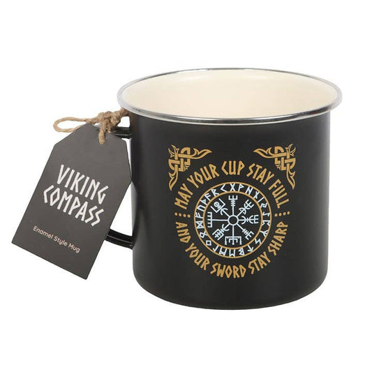 Viking Compass Enamel Mug - The Wandering Satchel